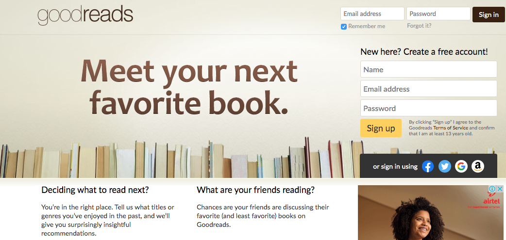 book review sites like goodreads